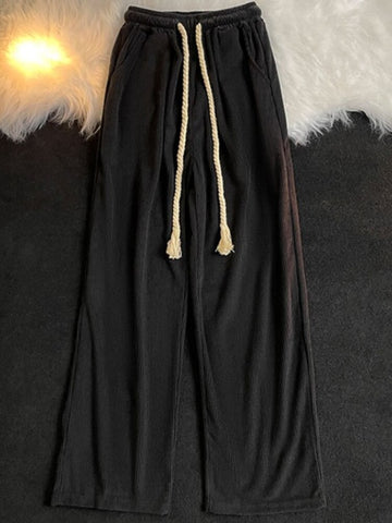 Japanese Vintage Corduroy Pants Simple Straight Trousers Oversize Casual Wide Leg Trousers Unisex Wide Leg Cargo Pants aidase-shop